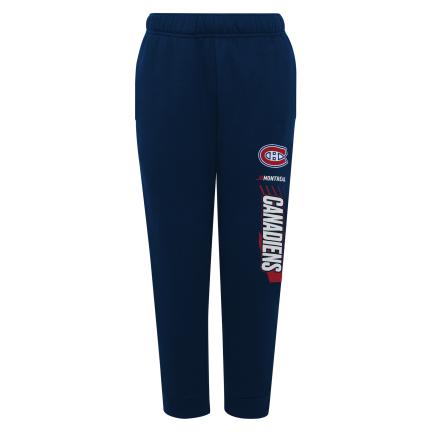 Montreal Canadiens NHL Outerstuff Youth Navy Power Move Fleece Pants product image 2, provided for visual reference and