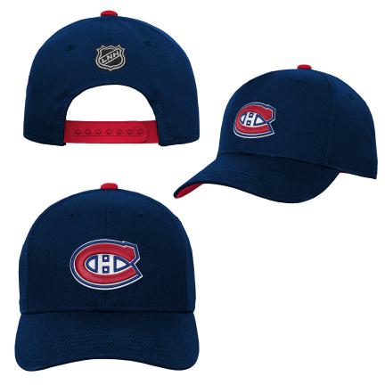 Montreal Canadiens NHL Outerstuff Youth Navy Precurve Snapback product image 3, provided for visual reference and product