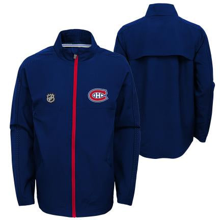 Montreal Canadiens NHL Outerstuff Youth Navy Prevail Lightweight Jacket product image 1, provided for visual reference and
