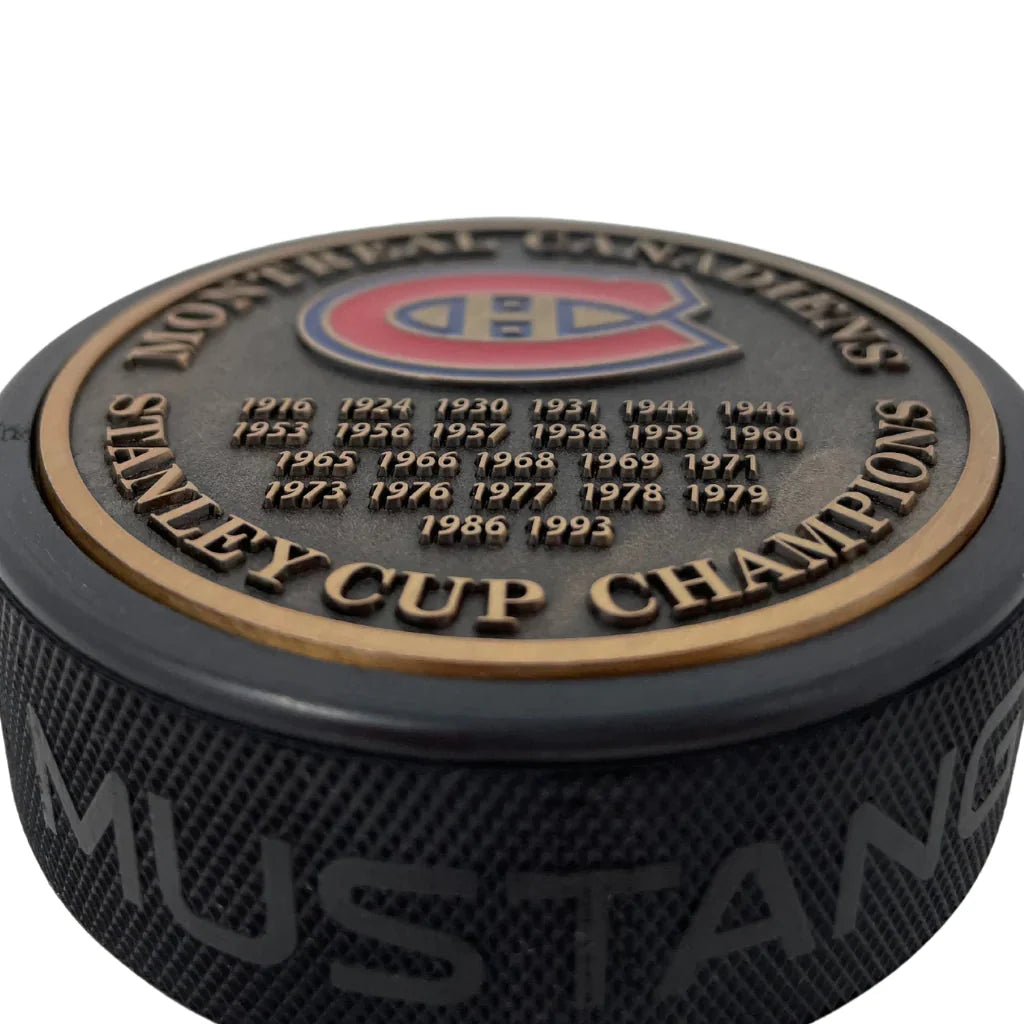 Montreal Canadiens NHL Stanley Cup Years Medallion Hockey Puck product image 6, provided for visual reference and product