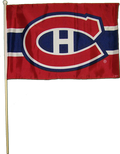 Montreal Canadiens NHL TSV 12"x18" Team Logo Stick Flag product image 1, provided for visual reference and product detail