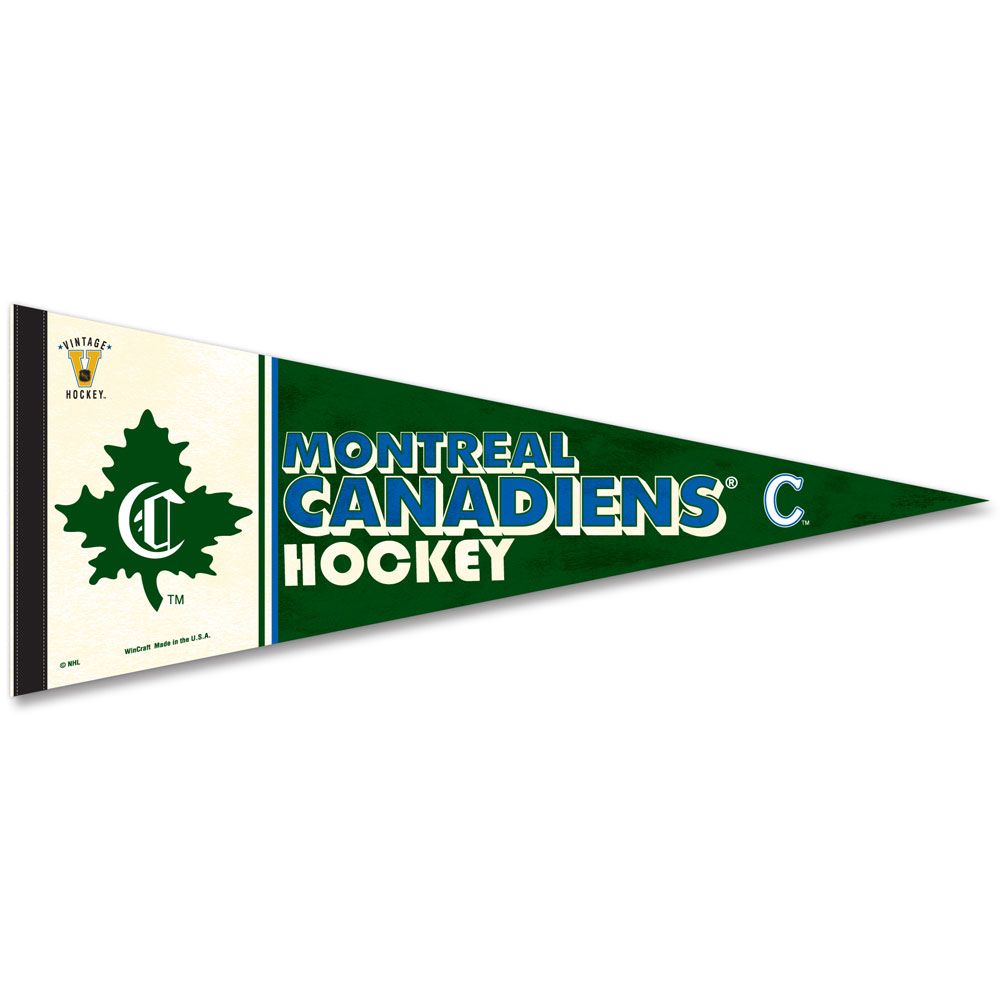 Montreal Canadiens NHL WinCraft 12"x30" Vintage Premium Pennant product image 1, provided for visual reference and product