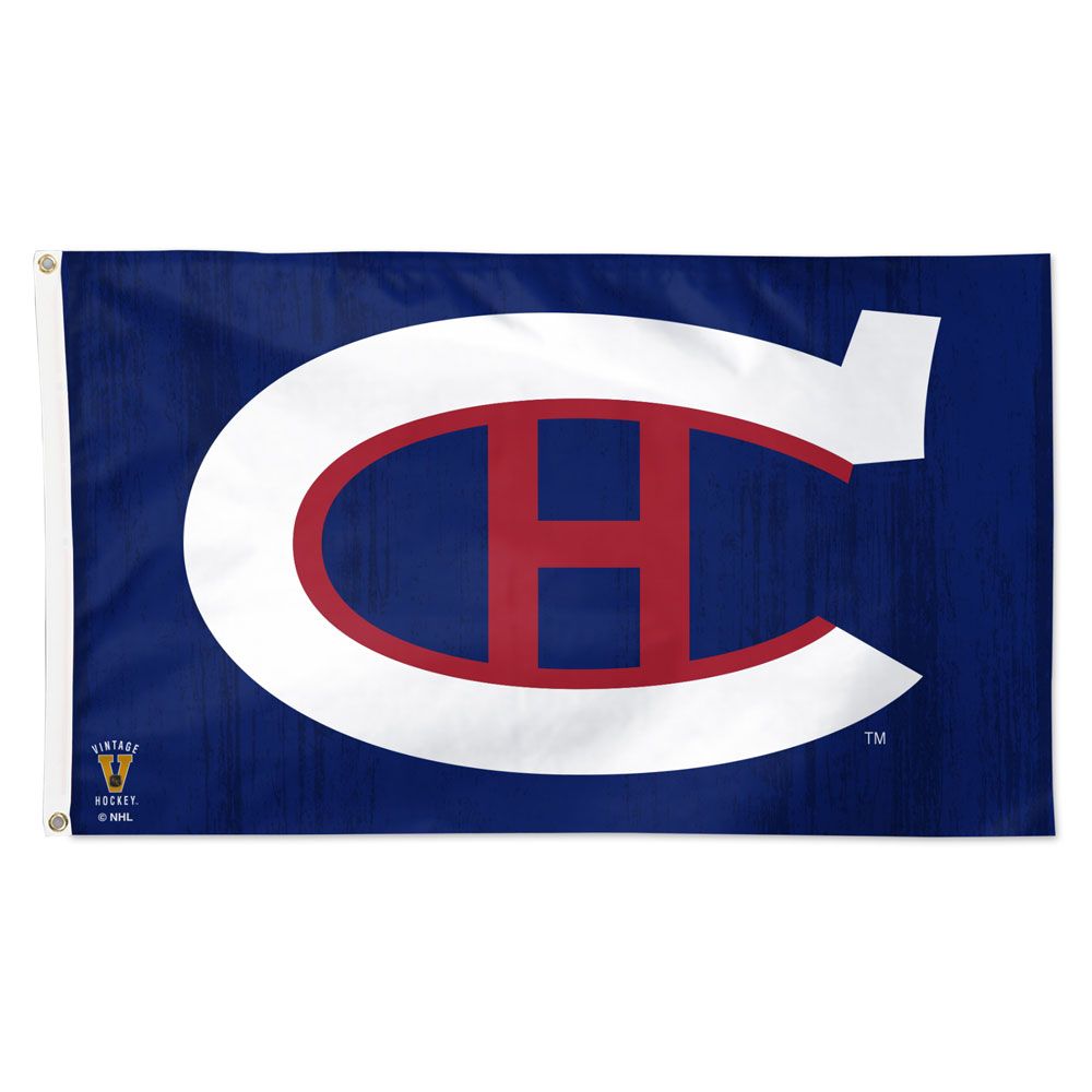 Montreal Canadiens NHL WinCraft 3'x5' Deluxe Vintage Flag product image 1, provided for visual reference and product detail
