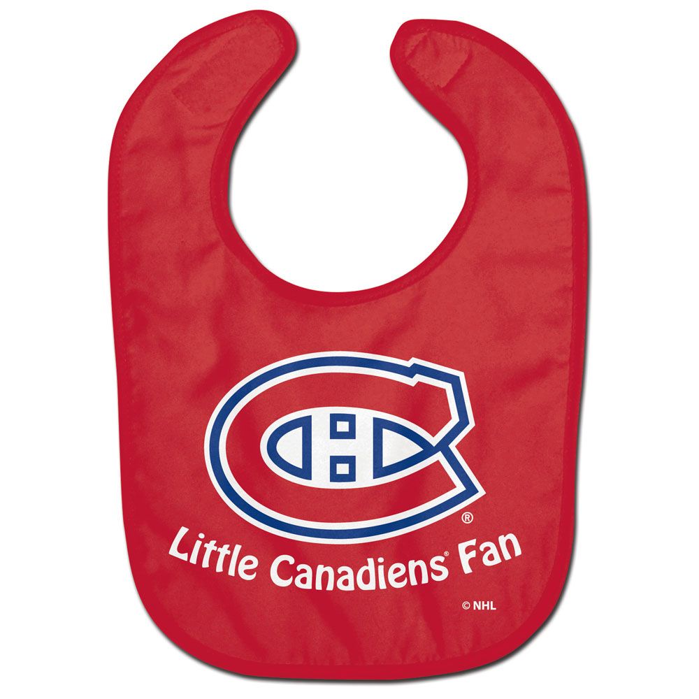 Montreal Canadiens NHL WinCraft Little Fan Baby Bib product image 1, provided for visual reference and product detail review