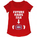 Montreal Canadiens NHL Women Red Future Habs Fan Maternity T-Shirt product image 1, provided for visual reference and