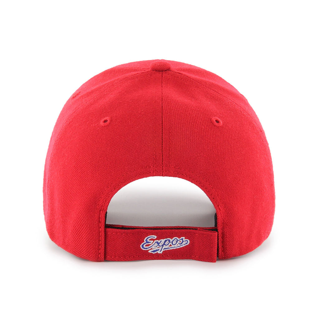 Montreal Expos MLB 47 Brand Men Red MVP Adjustable Hat product image 2, provided for visual reference and product detail