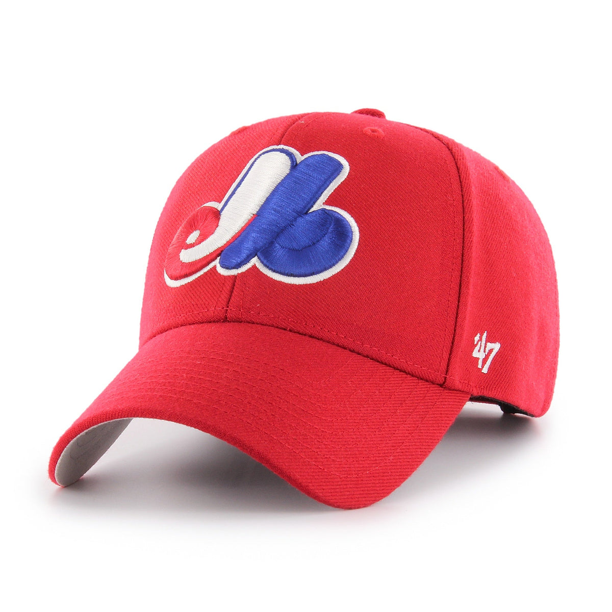 Montreal Expos MLB 47 Brand Men Red MVP Adjustable Hat product image 1, provided for visual reference and product detail