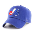 Montreal Expos MLB 47 Brand Men Royal Blue Clean Up Adjustable Hat product image 1, provided for visual reference and