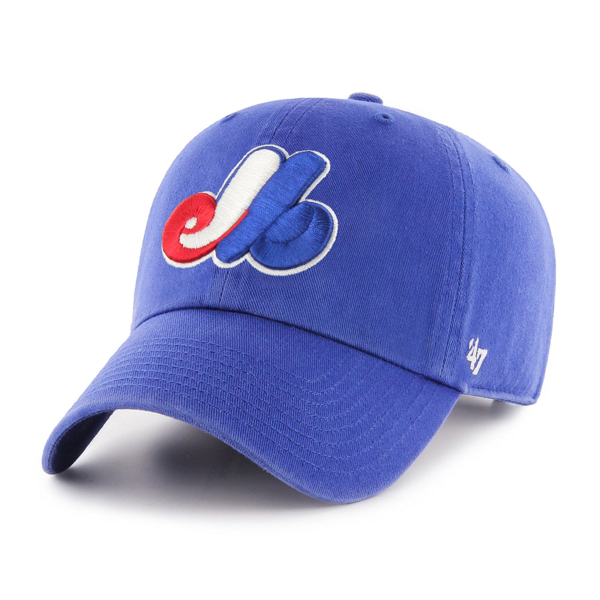 Montreal Expos MLB 47 Brand Men Royal Blue Clean Up Adjustable Hat product image 1, provided for visual reference and