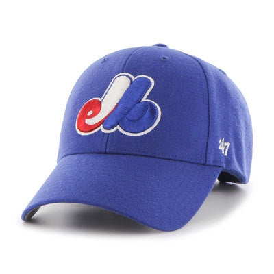 Montreal Expos MLB 47 Brand Men Royal Blue MVP Adjustable Hat product image 1, provided for visual reference and product