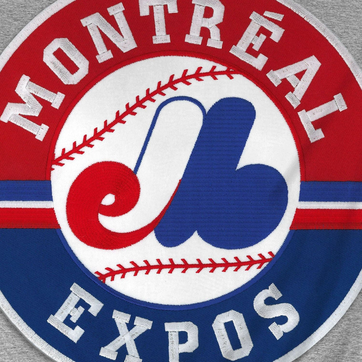 Montreal Expos MLB Bulletin Men Athletic Grey 1992-2004 Cooperstown Express Twill Logo Hoodie product image 2, provided for