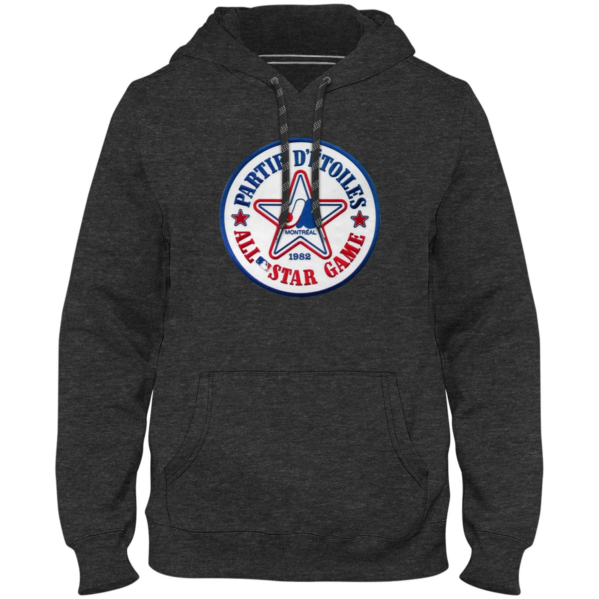 Montreal Expos MLB Bulletin Men Charcoal 1982 All Star Game Cooperstown Express Twill Logo Hoodie product image 1, provided