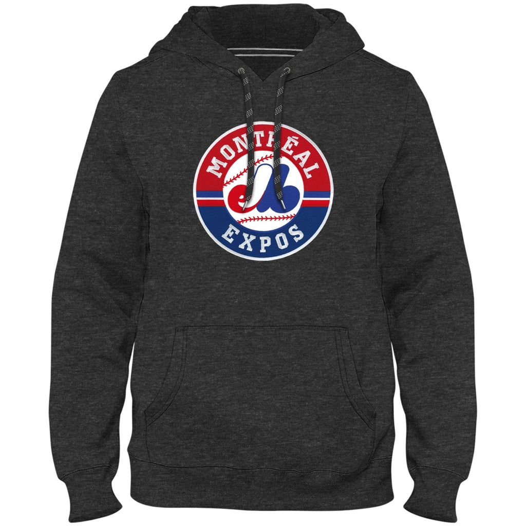 Montreal Expos MLB Bulletin Men Charcoal 1992-2004 Cooperstown Express Twill Logo Hoodie product image 1, provided for