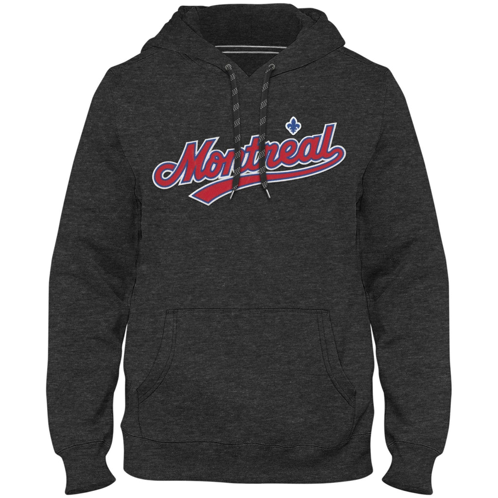 Montreal Expos MLB Bulletin Men Charcoal Cooperstown Express Twill Road Logo Hoodie product image 1, provided for visual