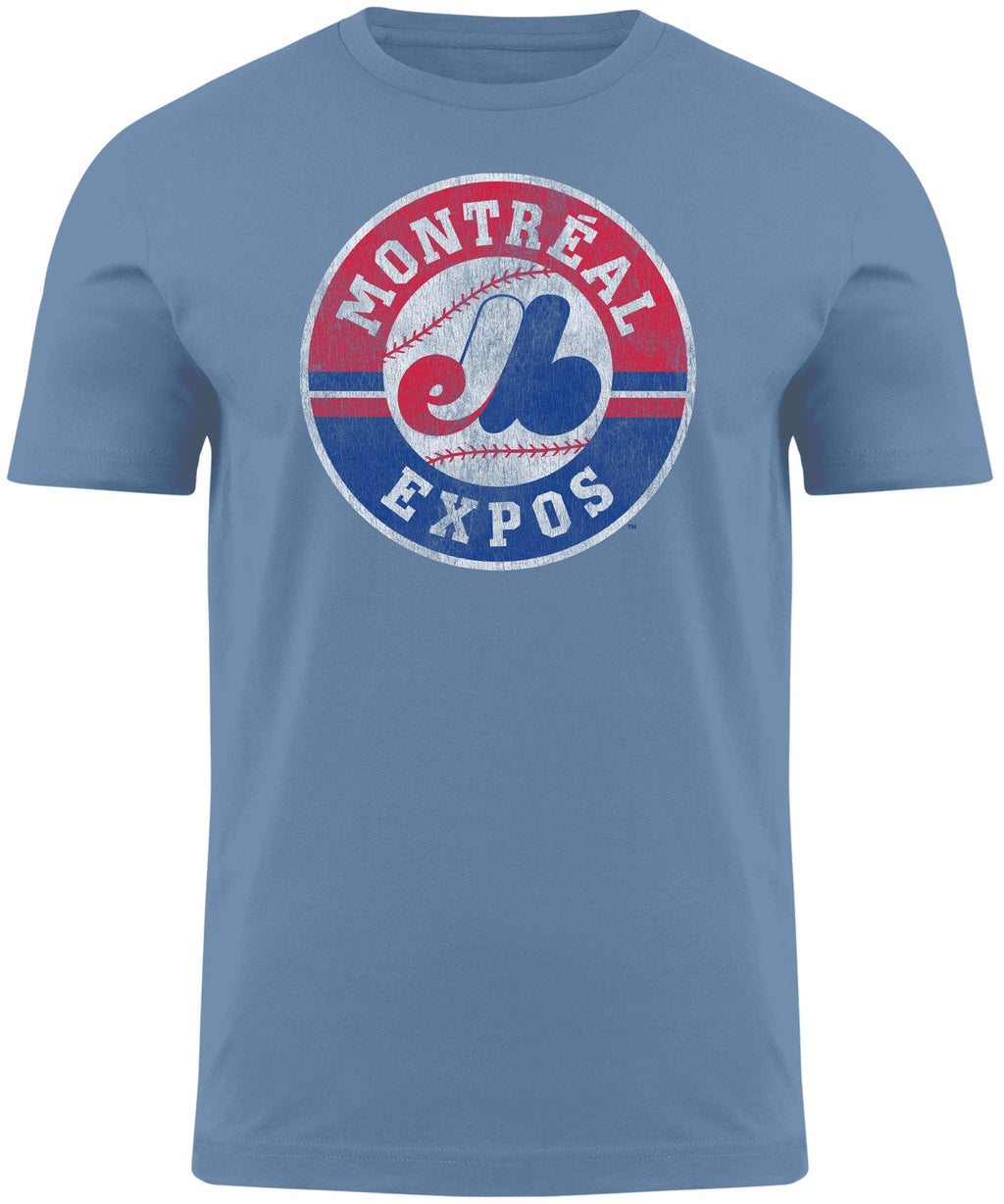Montreal Expos MLB Bulletin Men Light Blue 1992 Cooperstown Distressed T-Shirt product image 1, provided for visual