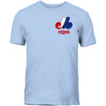 Montreal Expos MLB Bulletin Men Light Blue Home Field T-Shirt product image 1, provided for visual reference and product