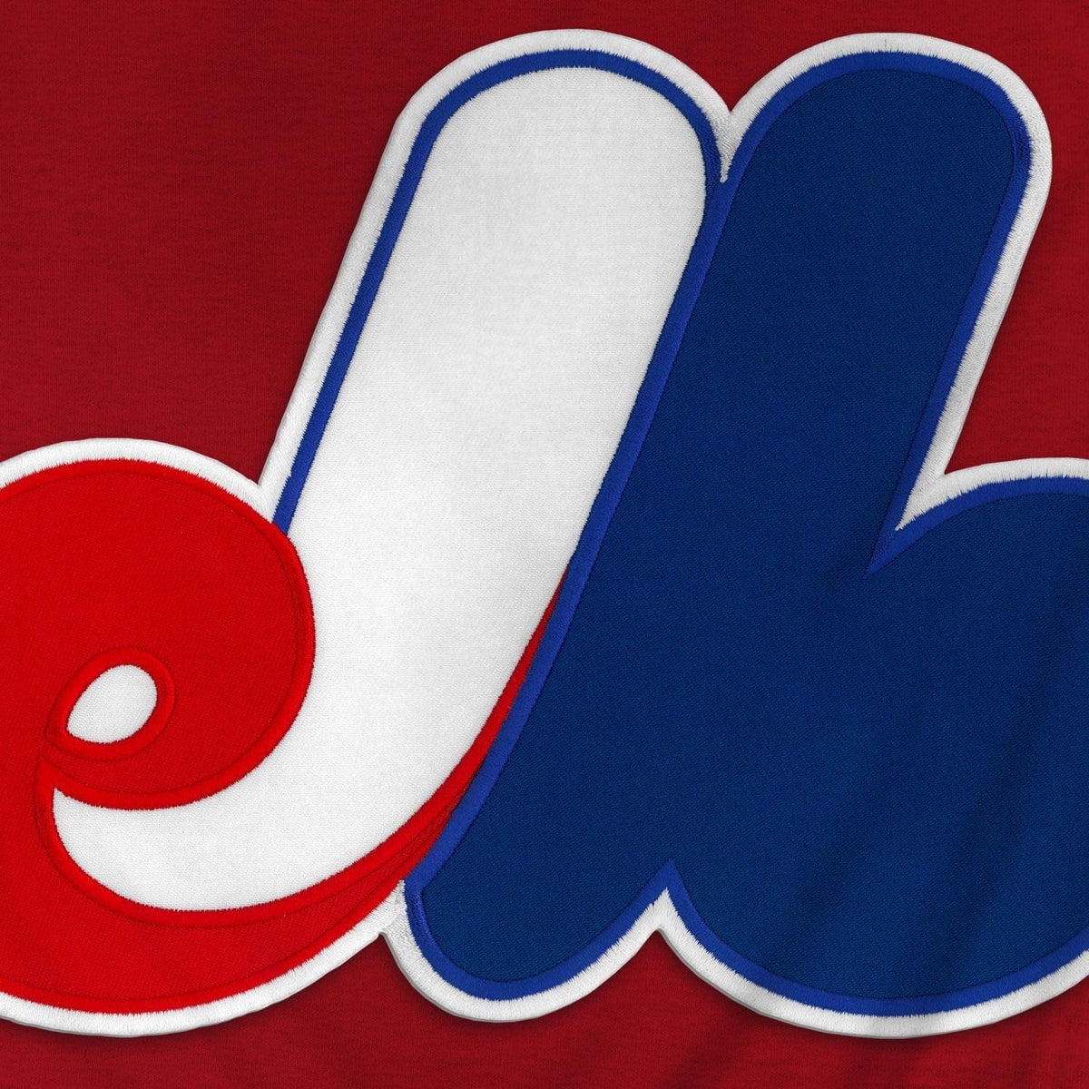 Montreal Expos MLB Bulletin Men Red Cooperstown Express Twill Logo Hoodie product image 3, provided for visual reference and