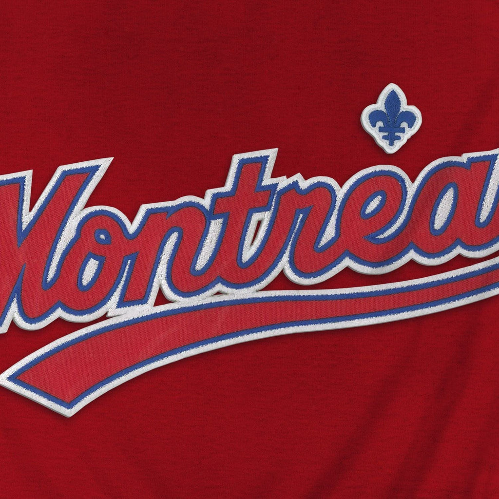 Montreal Expos MLB Bulletin Men Red Cooperstown Express Twill Road Logo Hoodie product image 3, provided for visual