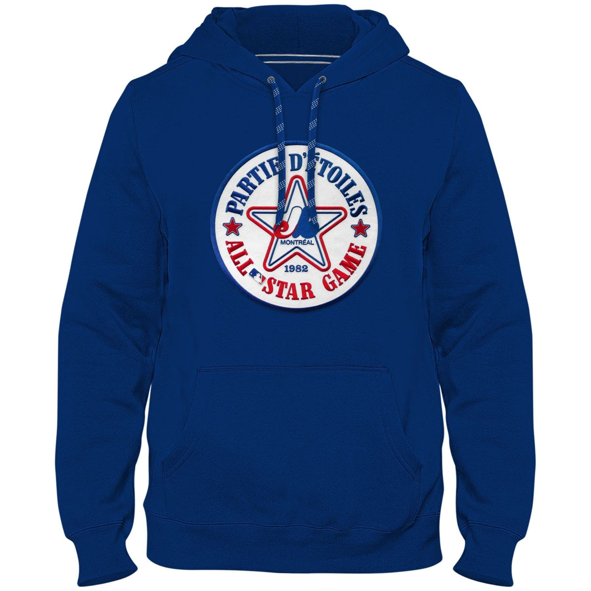 Montreal Expos MLB Bulletin Men Royal Blue 1982 All Star Game Cooperstown Express Twill Logo Hoodie product image 1,