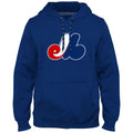 Montreal Expos MLB Bulletin Men Royal Blue Cooperstown Express Twill Logo Hoodie product image 1, provided for visual