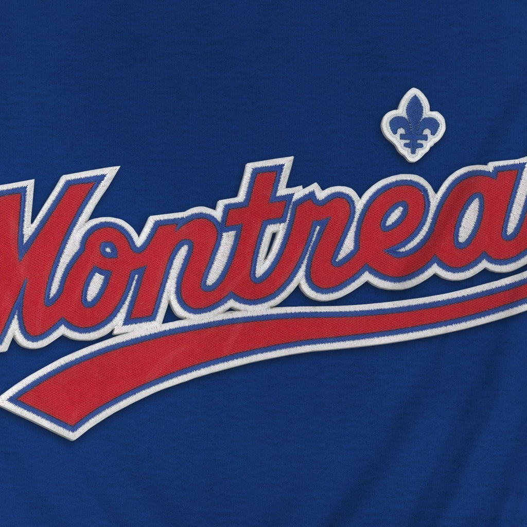 Montreal Expos MLB Bulletin Men Royal Blue Cooperstown Express Twill Road Logo Hoodie product image 3, provided for visual
