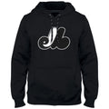 Montreal Expos MLB Bulletin Men Shadow Black Cooperstown Express Twill Logo Hoodie product image 1, provided for visual