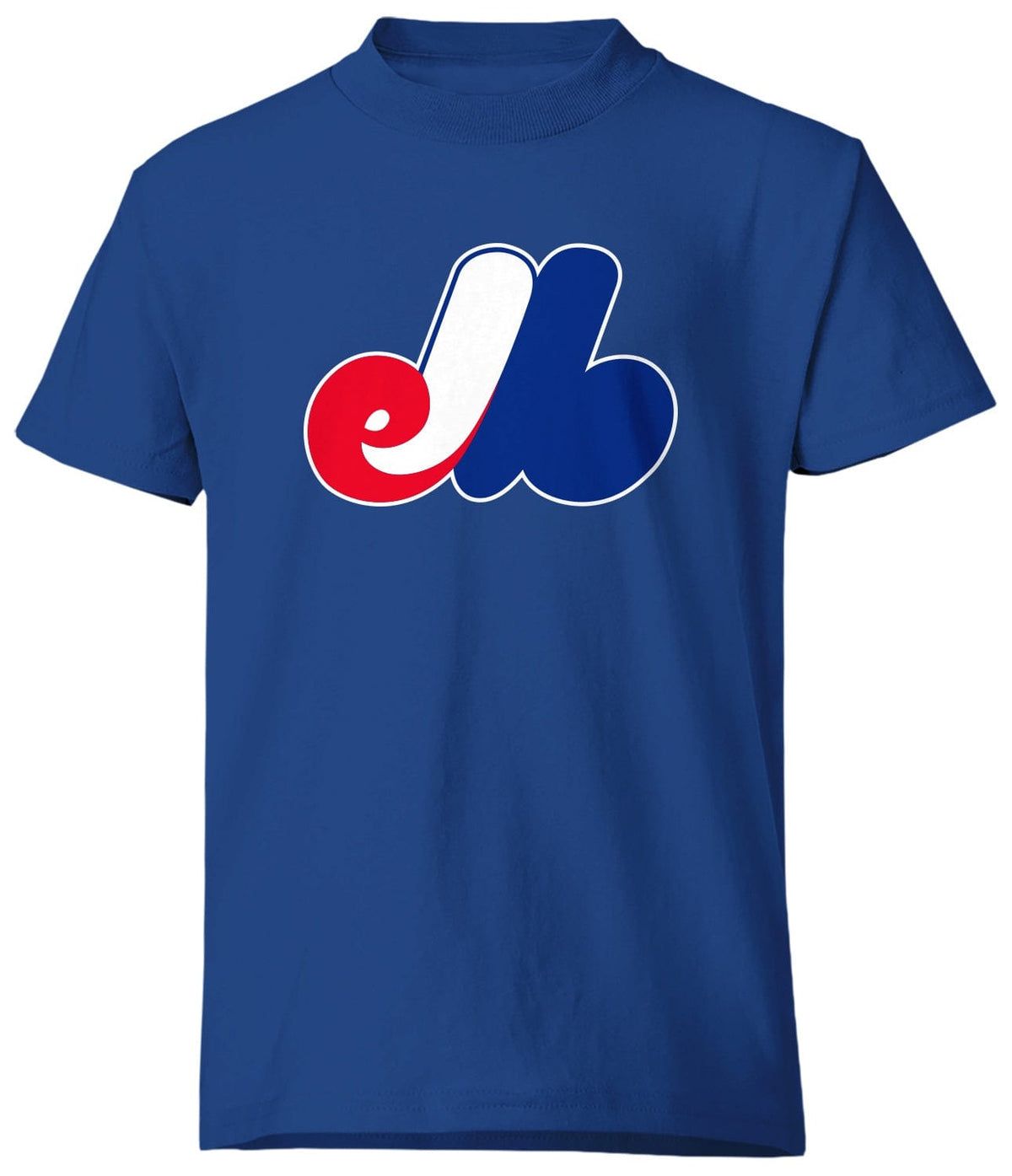 Montreal Expos MLB Bulletin Youth Royal Blue Basic Logo T-Shirt product image 1, provided for visual reference and product