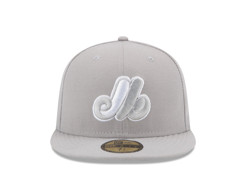Montreal Expos MLB New Era Men Grey 59Fifty Cooperstown Fitted Hat product image 3, provided for visual reference and