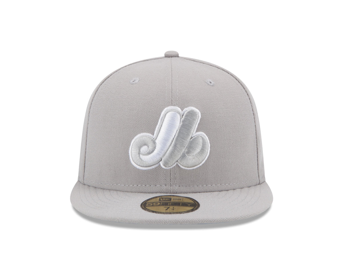 Montreal Expos MLB New Era Men Grey 59Fifty Cooperstown Fitted Hat product image 3, provided for visual reference and