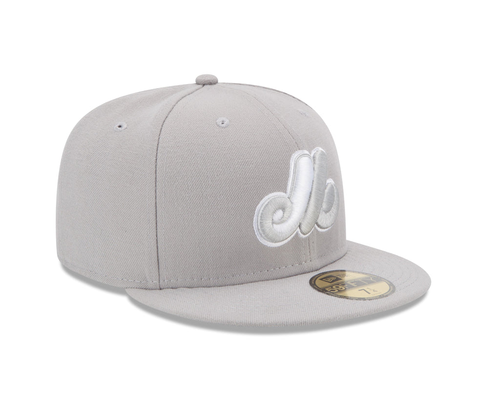 Montreal Expos MLB New Era Men Grey 59Fifty Cooperstown Fitted Hat product image 4, provided for visual reference and