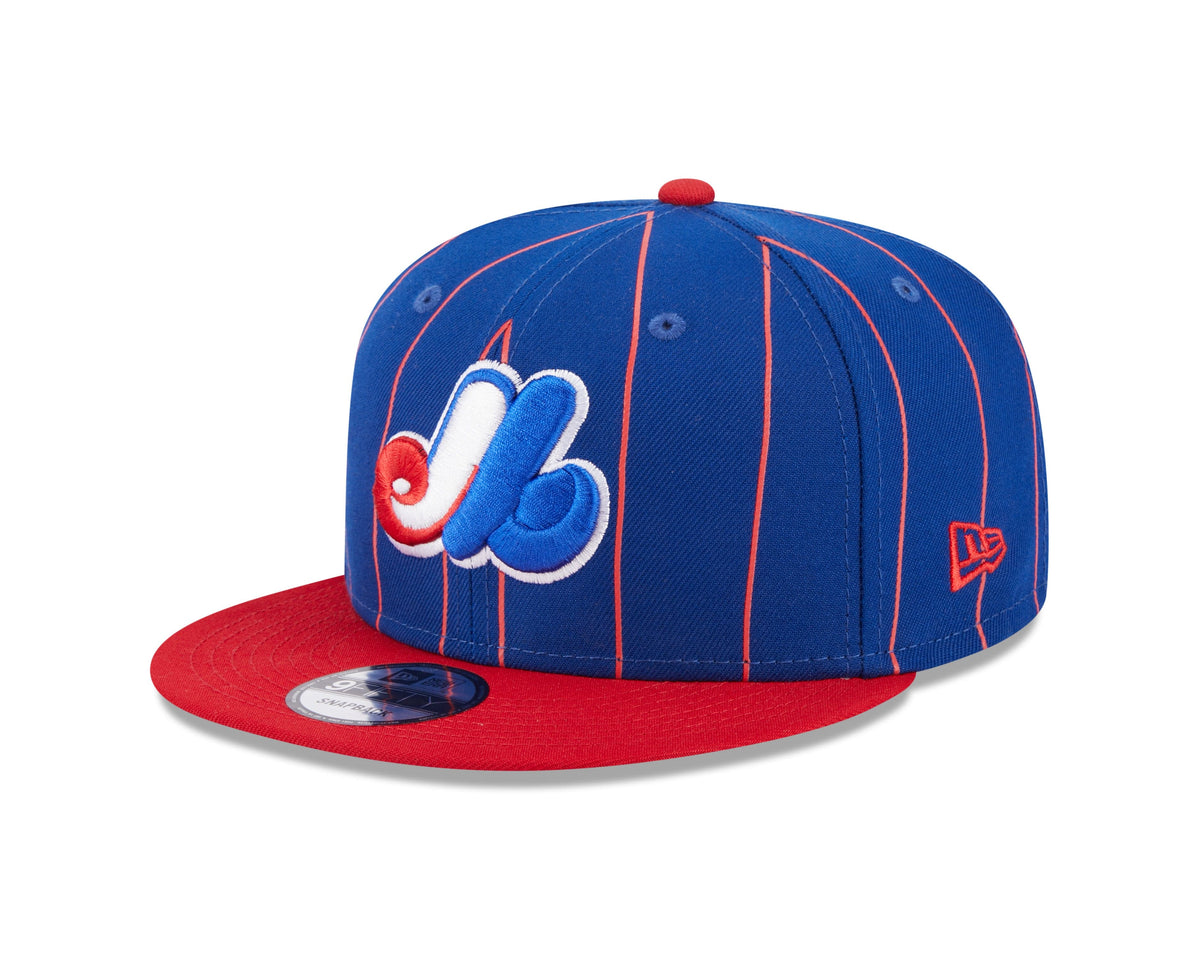 Montreal Expos MLB New Era Men Royal Blue 9Fifty Cooperstown Vintage Pinstripe Snapback product image 1, provided for visual