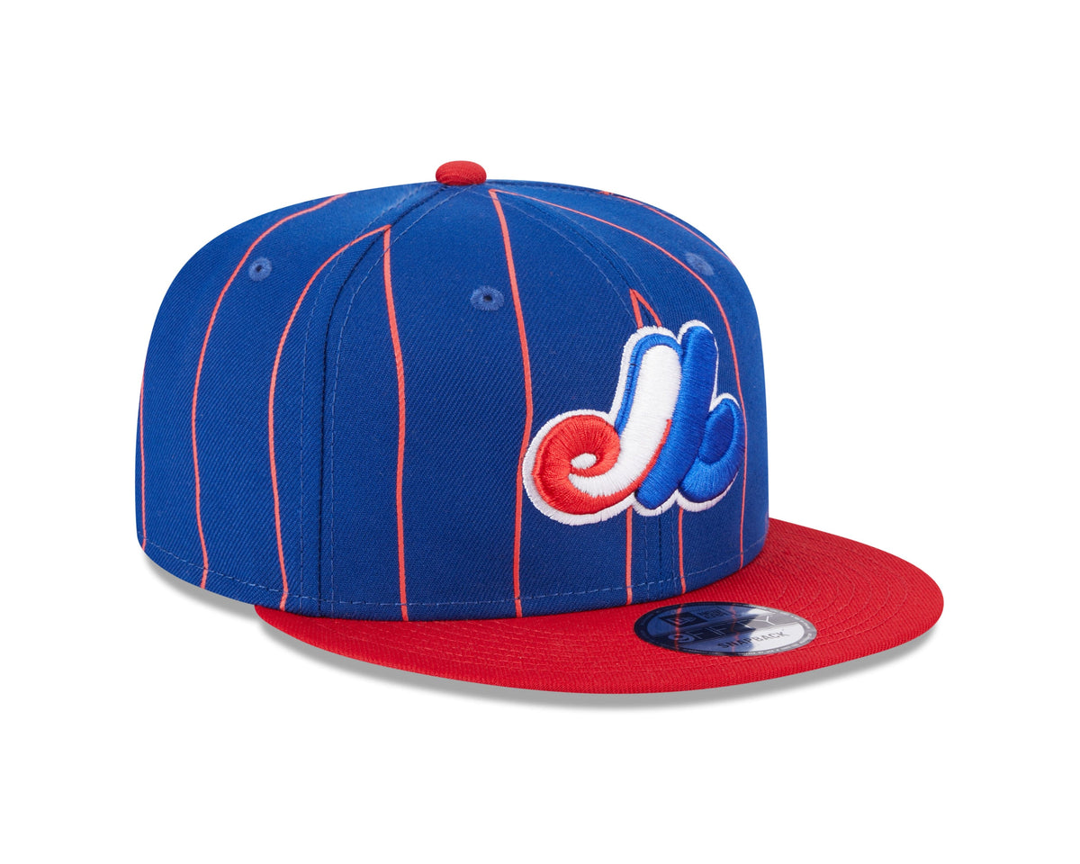 Montreal Expos MLB New Era Men Royal Blue 9Fifty Cooperstown Vintage Pinstripe Snapback product image 3, provided for visual