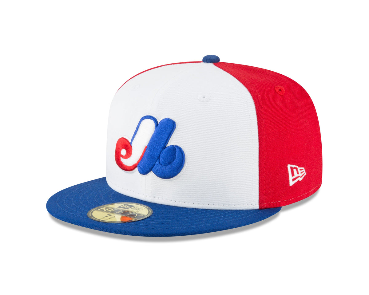 Montreal Expos MLB New Era Men Tricolor 59Fifty 1969-91 Cooperstown Fitted Hat product image 1, provided for visual