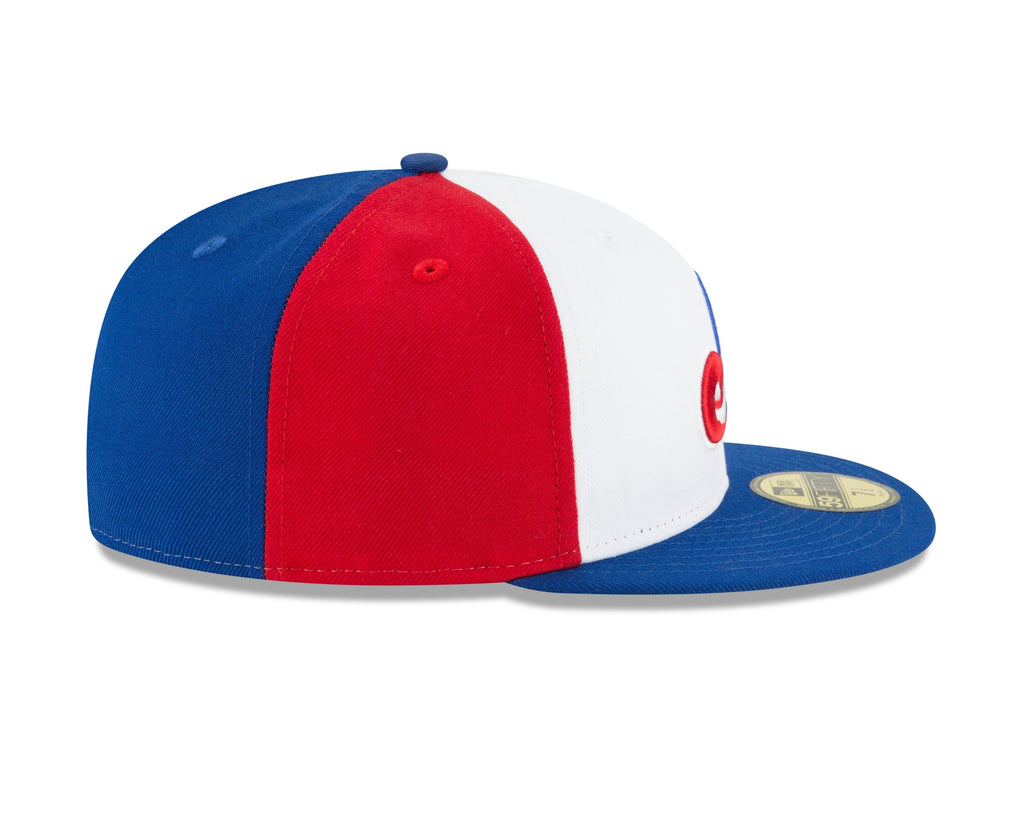 Montreal Expos MLB New Era Men Tricolor 59Fifty Cooperstown Fitted Hat product image 6, provided for visual reference and