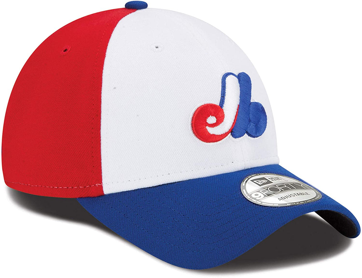 Montreal Expos MLB New Era Men Tricolor 9Forty Pinch Hitter Adjustable Hat product image 3, provided for visual reference