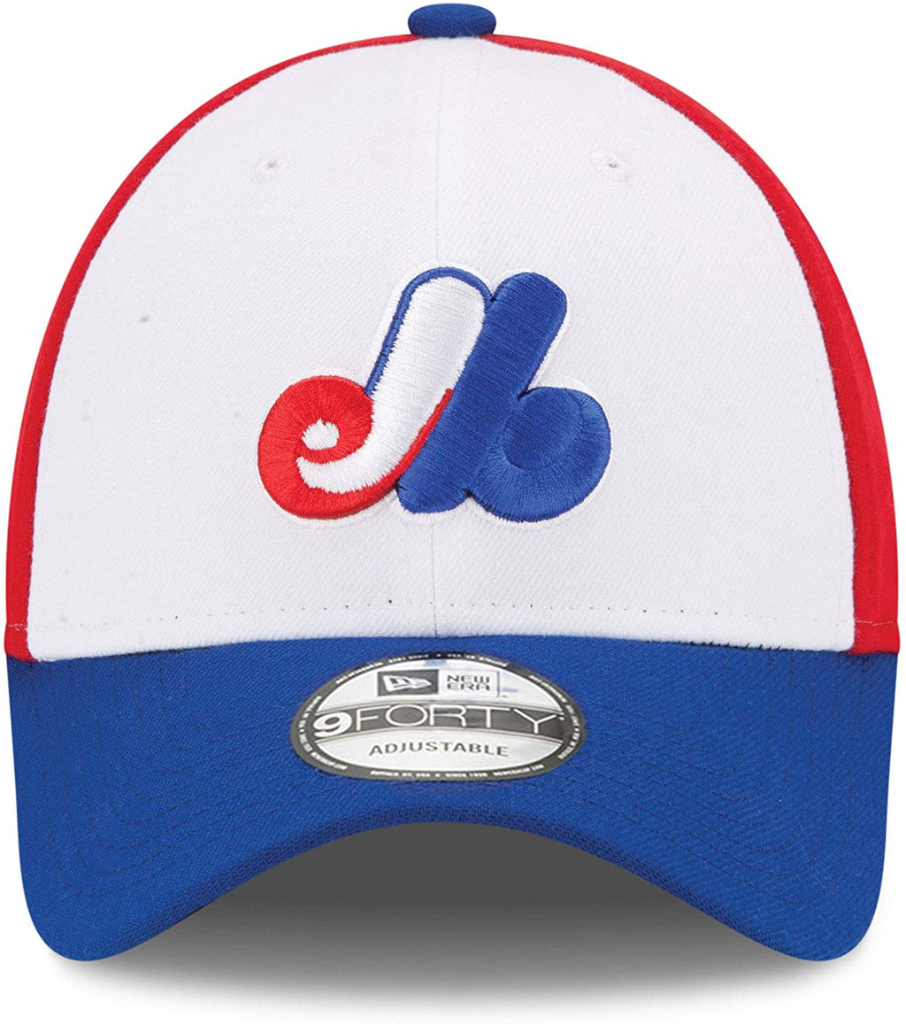 Montreal Expos MLB New Era Men Tricolor 9Forty Pinch Hitter Adjustable Hat product image 4, provided for visual reference