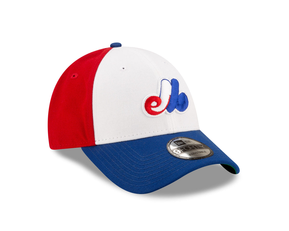 Montreal Expos MLB New Era Youth Tricolor 9Forty Pinch Hitter Adjustable Hat product image 3, provided for visual reference