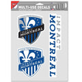 Montreal Impact MLS WinCraft 3 Pack Multi Use Fan Decal product image 1, provided for visual reference and product detail
