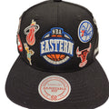 Eastern Conference NBA Mitchell & Ness Men Black All Over Snapback product image 1, provided for visual reference and