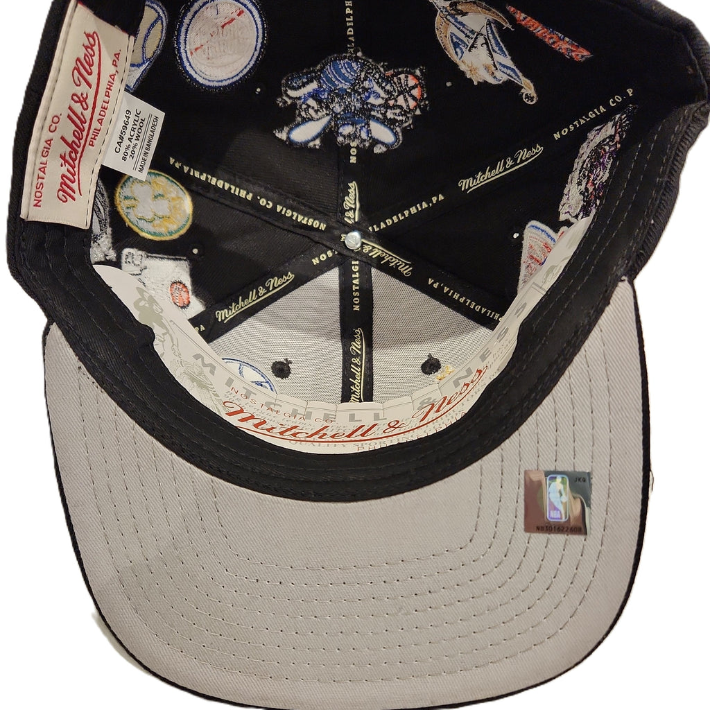 Eastern Conference NBA Mitchell & Ness Men Black All Over Snapback product image 5, provided for visual reference and