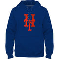 New York Mets MLB Bulletin Men Royal Blue Express Twill Logo Hoodie product image 1, provided for visual reference and