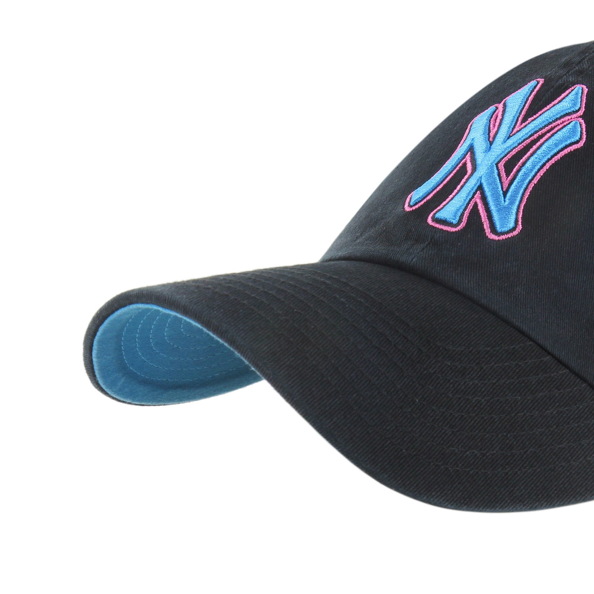 New York Yankees MLB 47 Brand Men Black Ocean Drive Clean Up Adjustable Hat product image 3, provided for visual reference