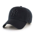 New York Yankees MLB 47 Brand Men Black on Black Clean Up Adjustable Hat product image 1, provided for visual reference and