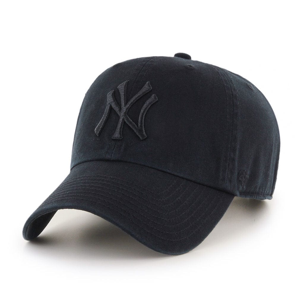 New York Yankees MLB 47 Brand Men Black on Black Clean Up Adjustable Hat product image 1, provided for visual reference and