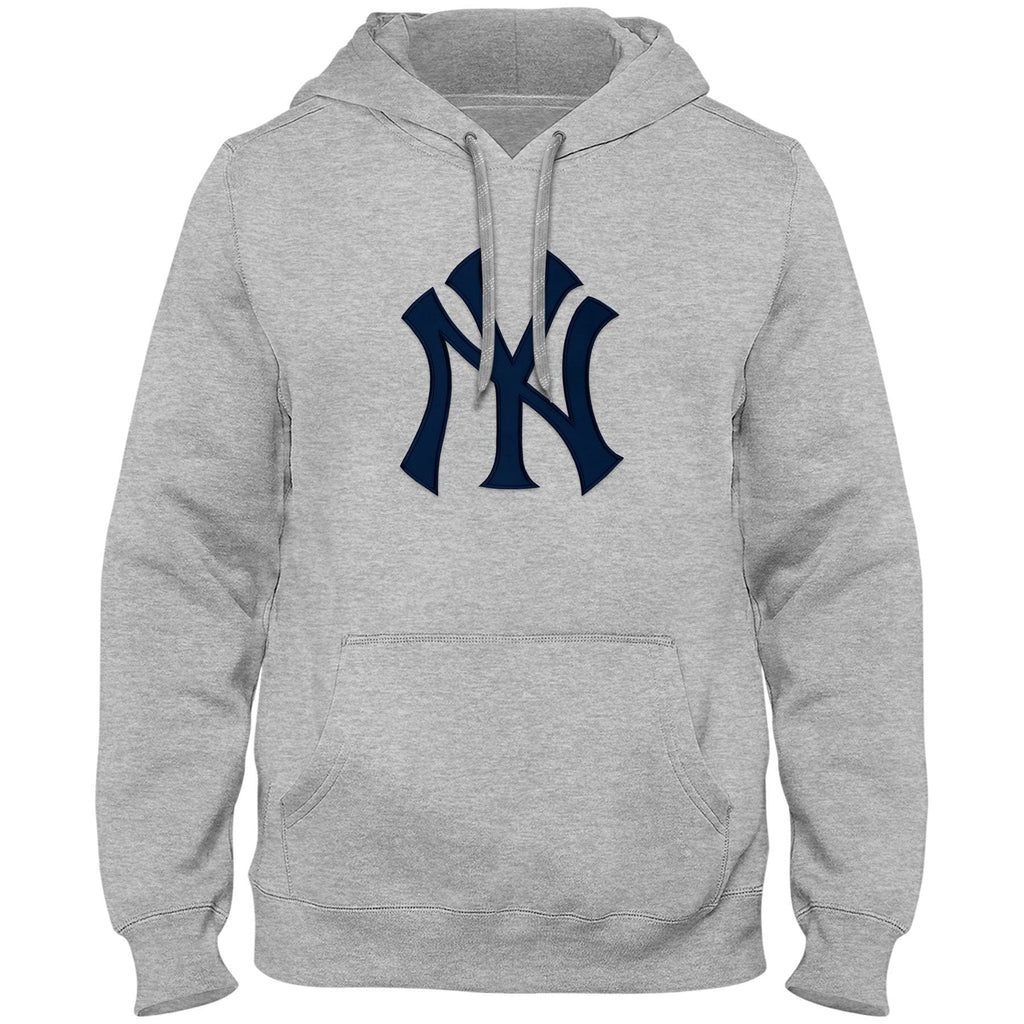 New York Yankees MLB Bulletin Men Athletic Grey Express Twill Logo Hoodie product image 1, provided for visual reference and