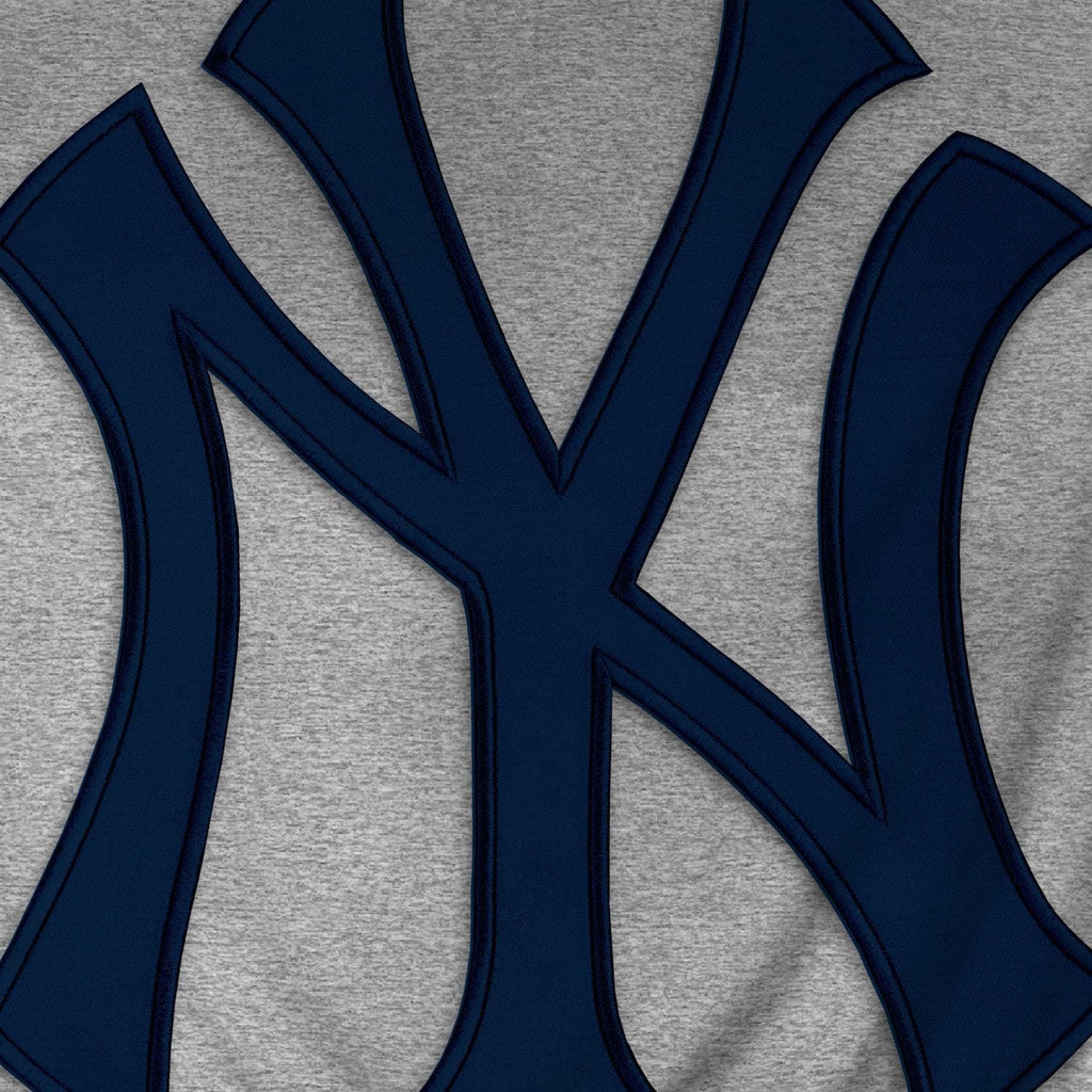 New York Yankees MLB Bulletin Men Athletic Grey Express Twill Logo Hoodie product image 2, provided for visual reference and