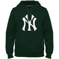 New York Yankees MLB Bulletin Men Forest Green Express Twill Logo Hoodie product image 1, provided for visual reference and