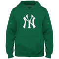 New York Yankees MLB Bulletin Men Green Express Twill Logo Hoodie product image 1, provided for visual reference and product