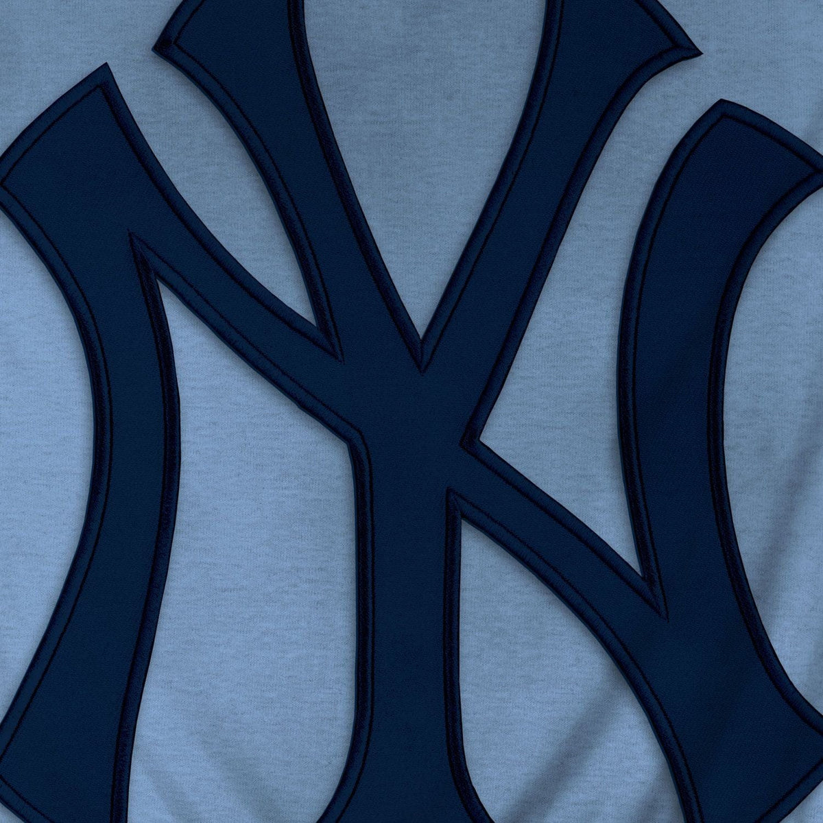 New York Yankees MLB Bulletin Men Light Blue Express Twill Blue Logo Hoodie product image 2, provided for visual reference
