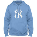 New York Yankees MLB Bulletin Men Light Blue Express Twill Logo Hoodie product image 1, provided for visual reference and